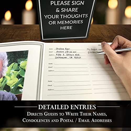 הלוויה ספר אורחים / זיכרון ספר אורחים | ספר אורחים להלוויה כריכה קשה | ספר אורחים עבור כניסה, חגיגה של